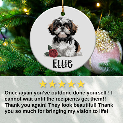Custom Personalized Dog Name Christmas Ornament product