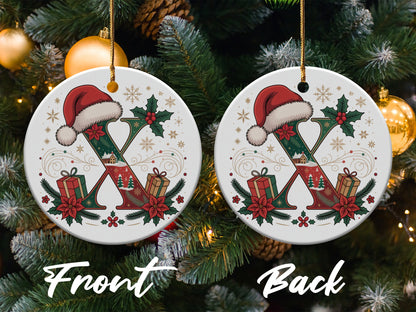 Custom Christmas Ornaments with Santa Hat and Gifts product type