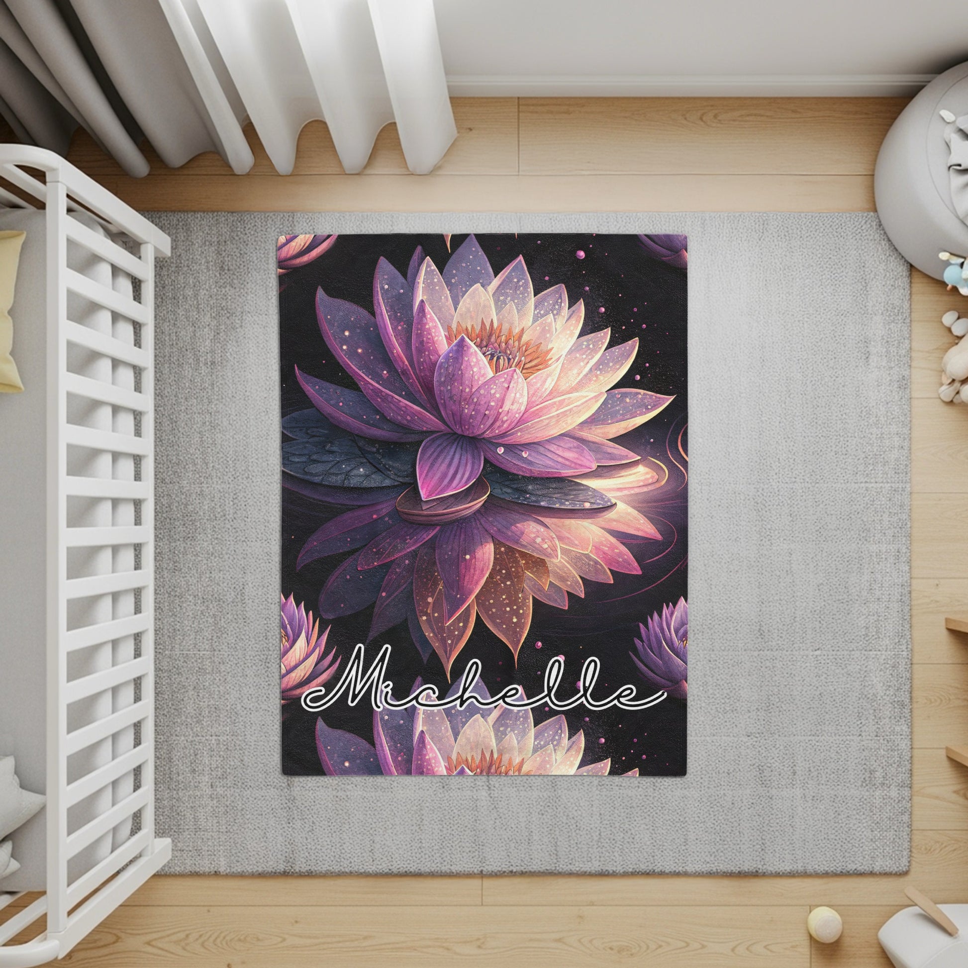 Personalized Lotus Flower Graphic Custom Name Creation - Walk Greener