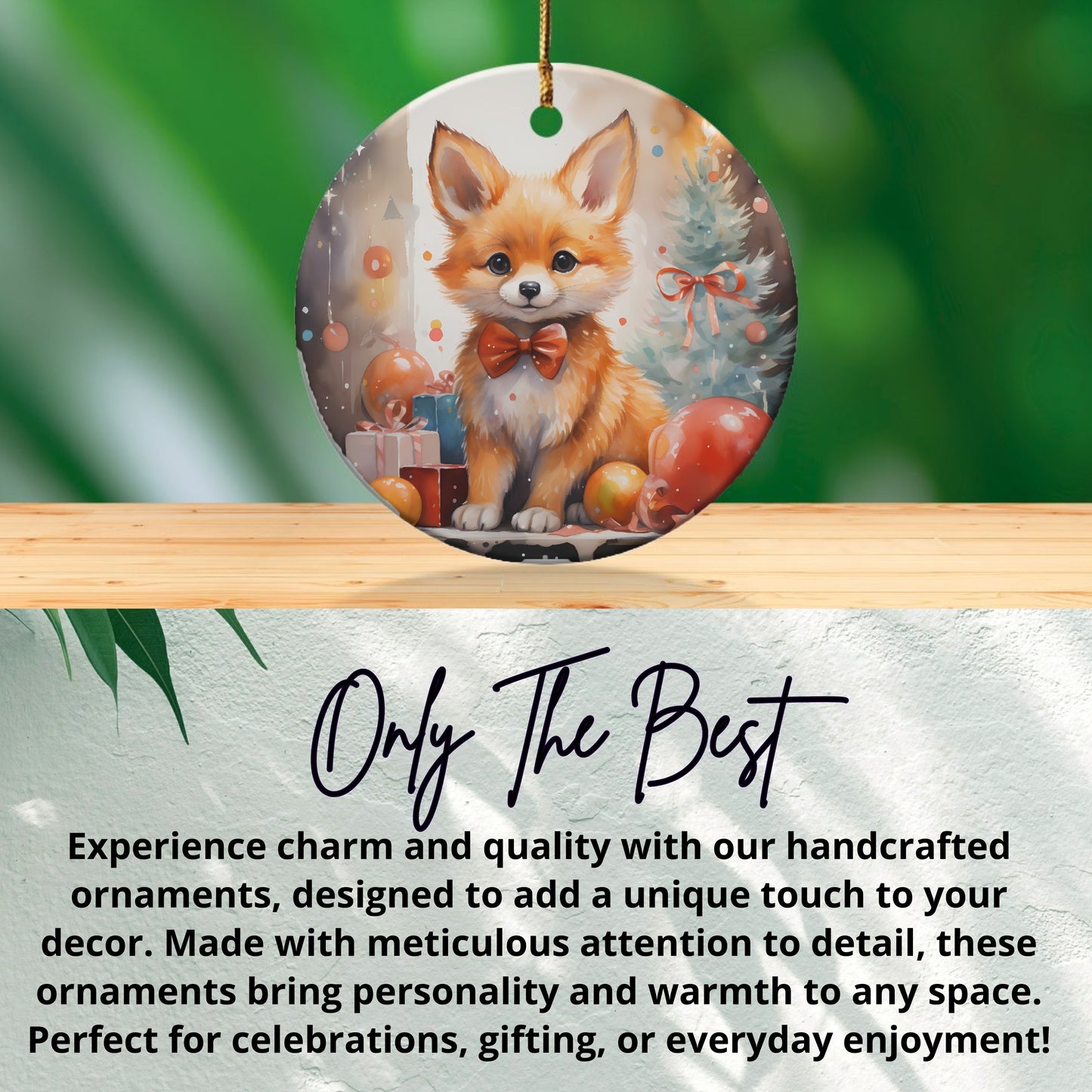 Cute Fox Festive Handcrafted Ornament product