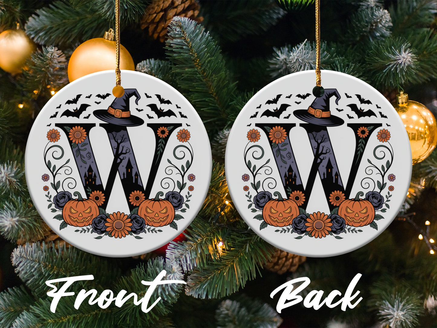 Halloween Theme Letter W Ornament product