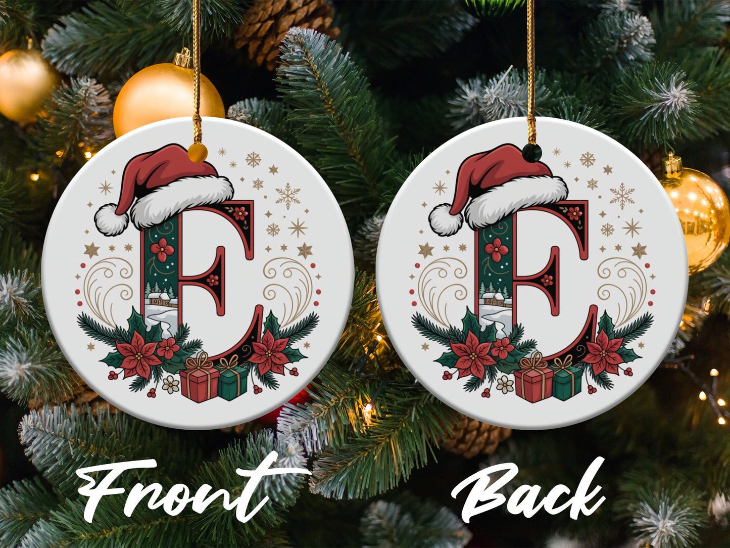 Personalized Christmas Initial Ornament product