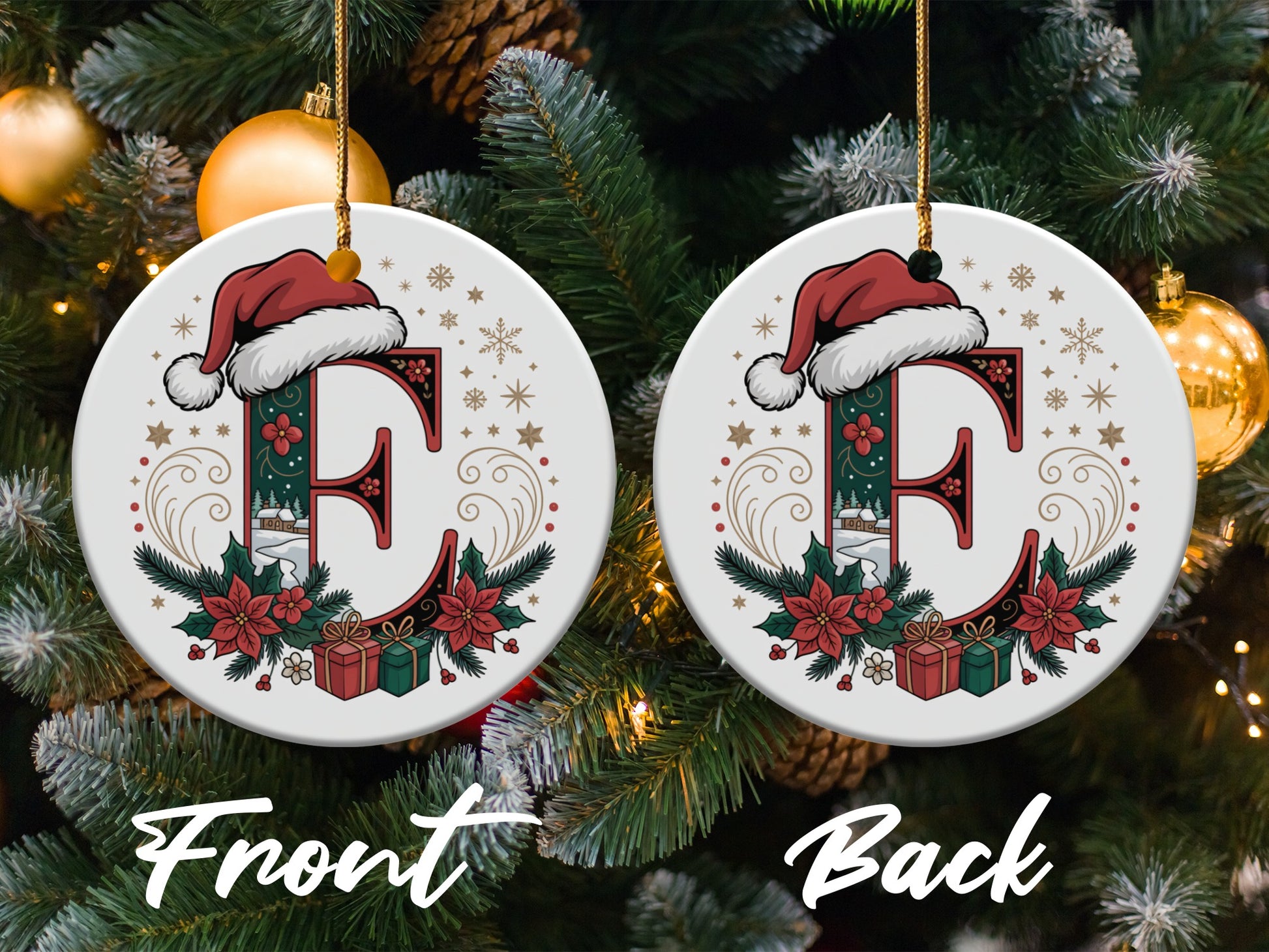 Personalized Christmas Initial Ornament product