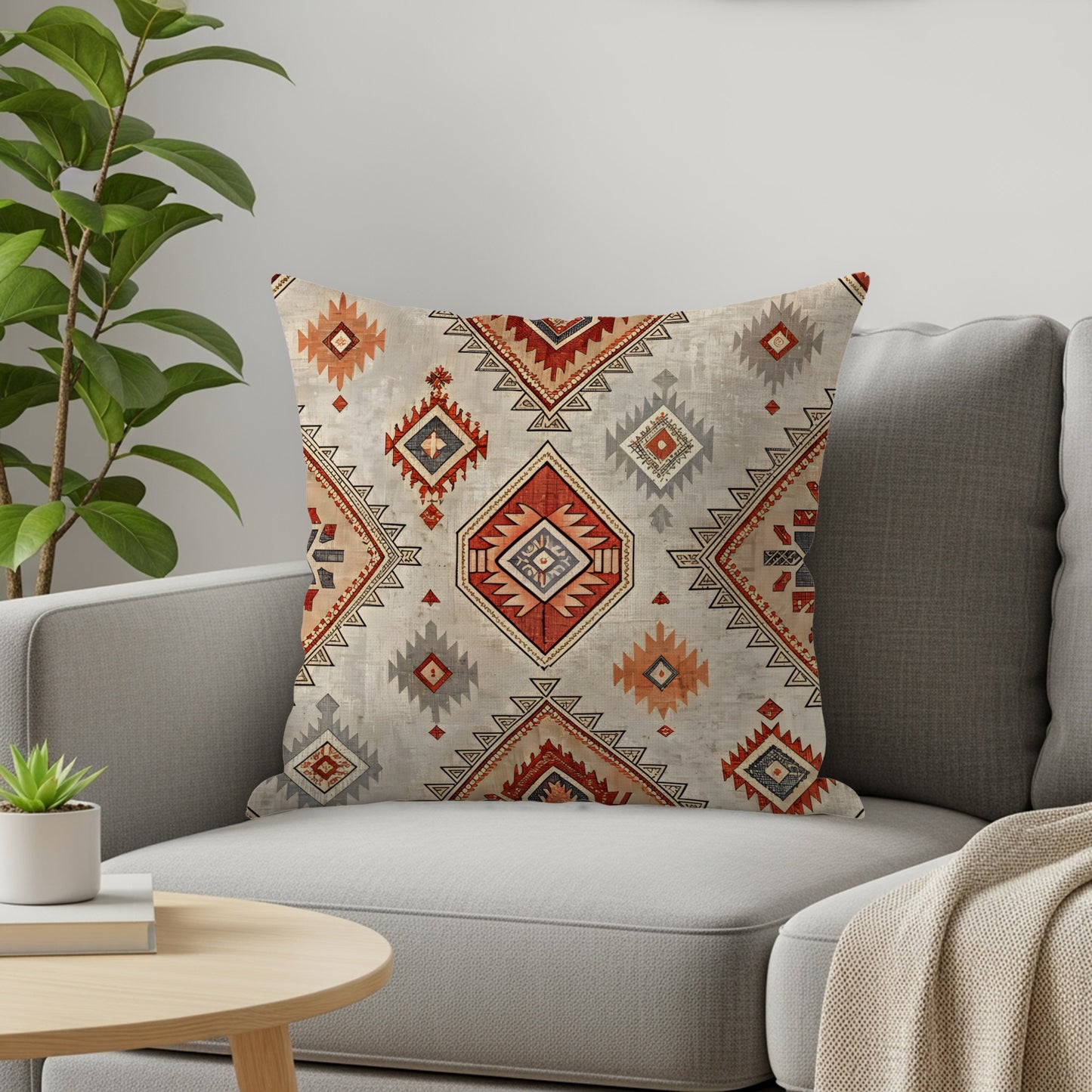 Aztec Geometric Pattern Throw Cushion Cover Pillow