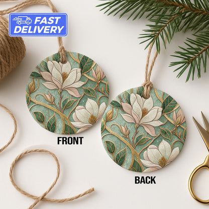 Elegant Floral Round Ornament Fast Delivery Decoration