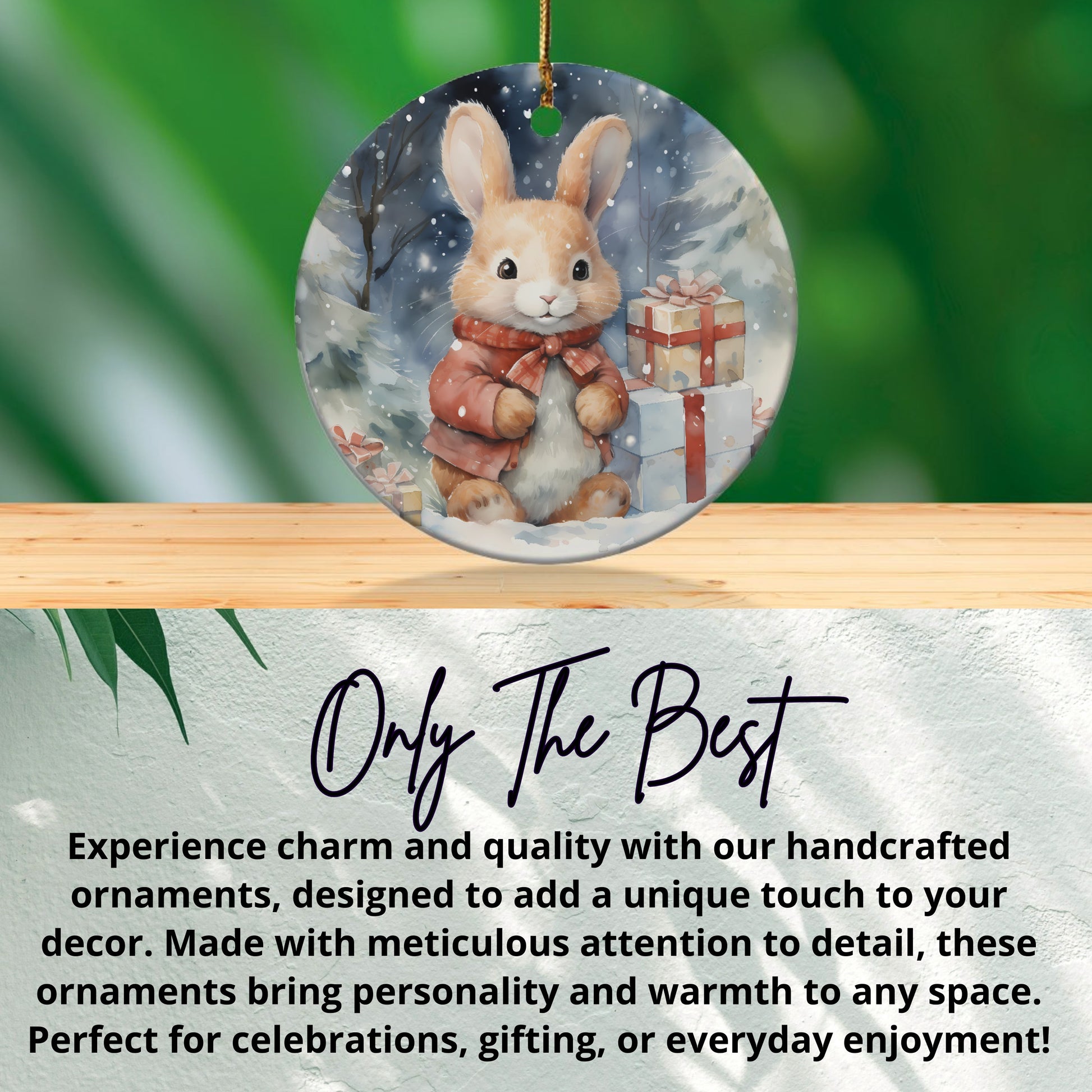 Charming Winter Woodland Bunny Ornament product type