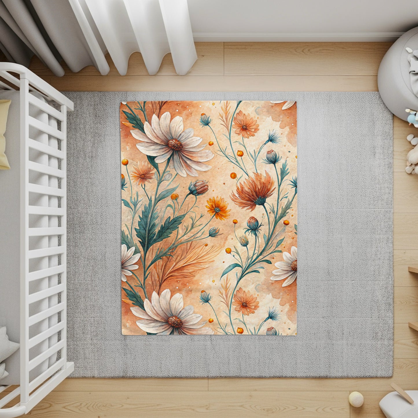 Elegant Daisy Bloom Design Watercolor Style Floral Art - Walk Greener