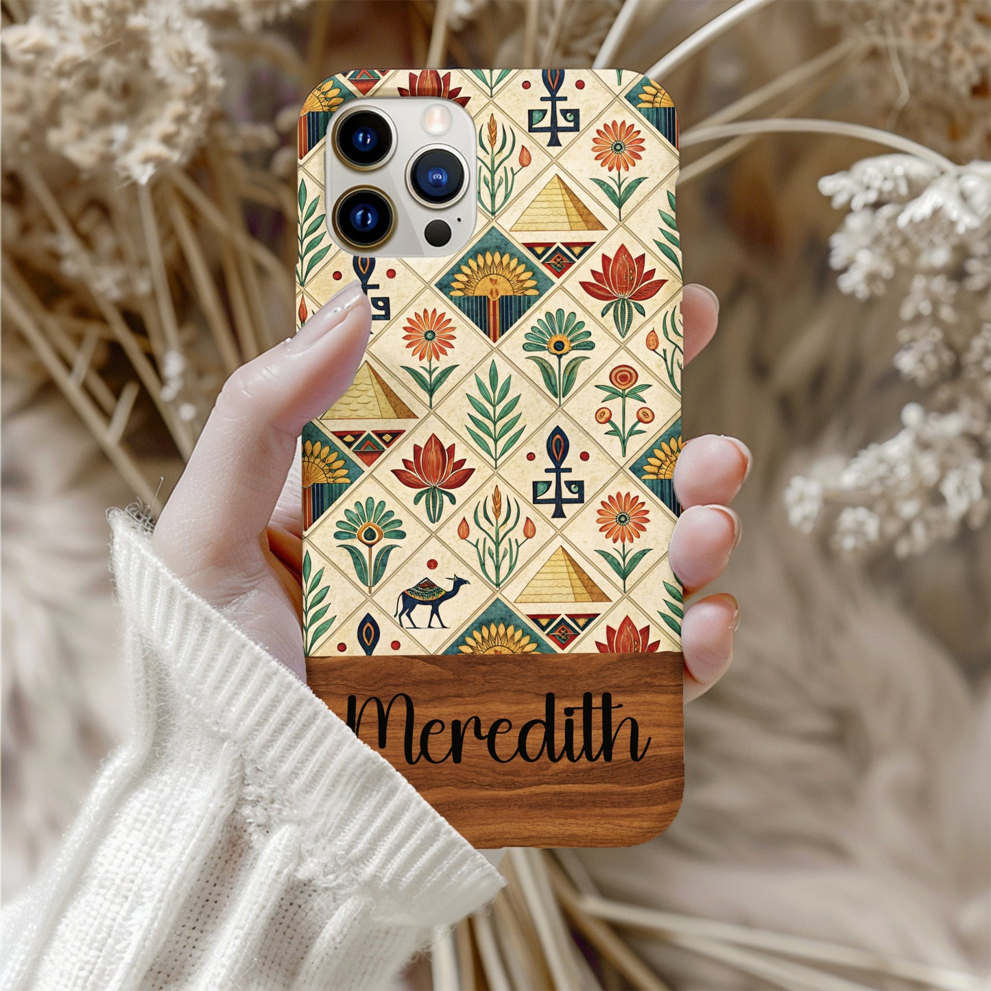 Custom Bohemian Floral Desert Personalized Phone Case