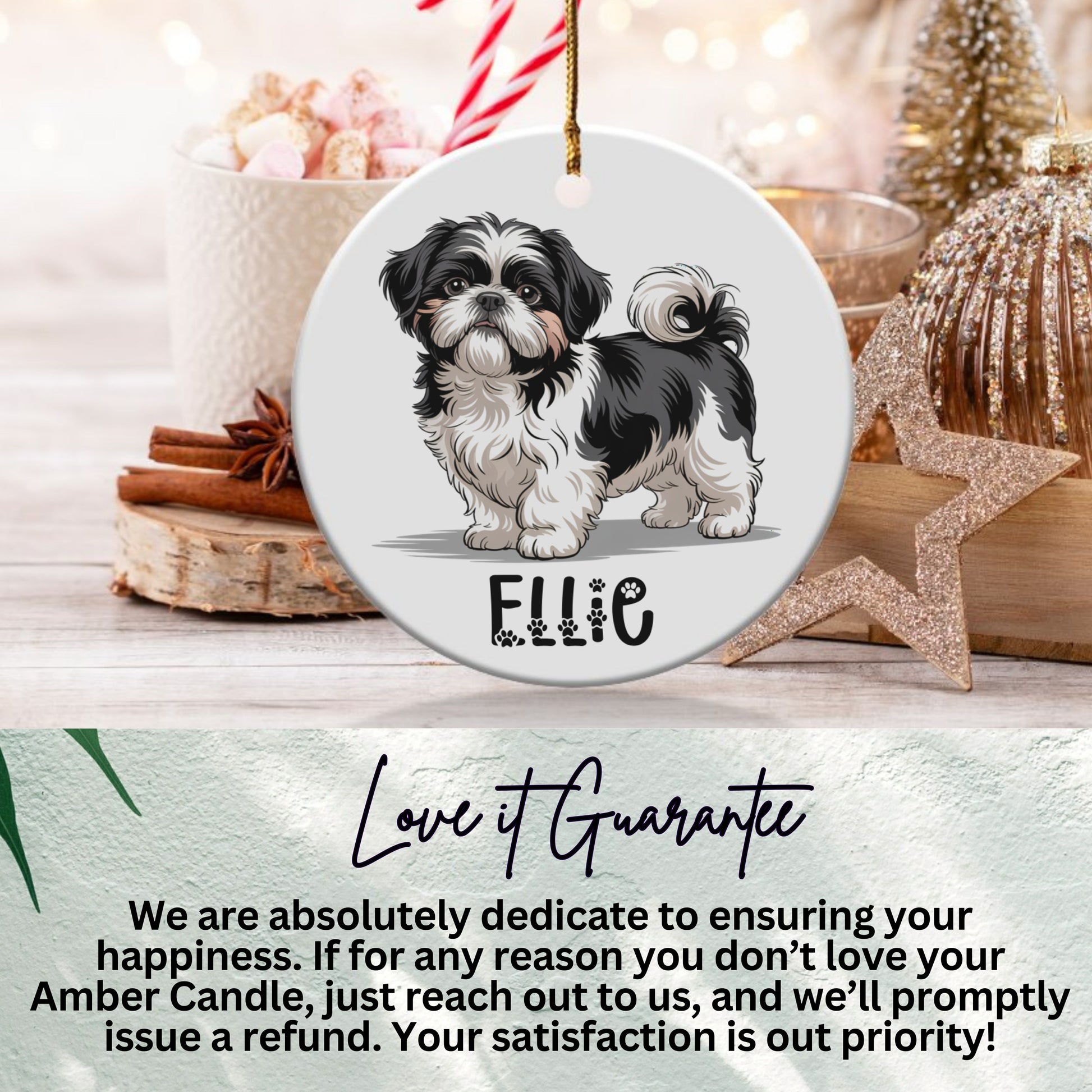 Personalized Dog Illustration Ornament product
