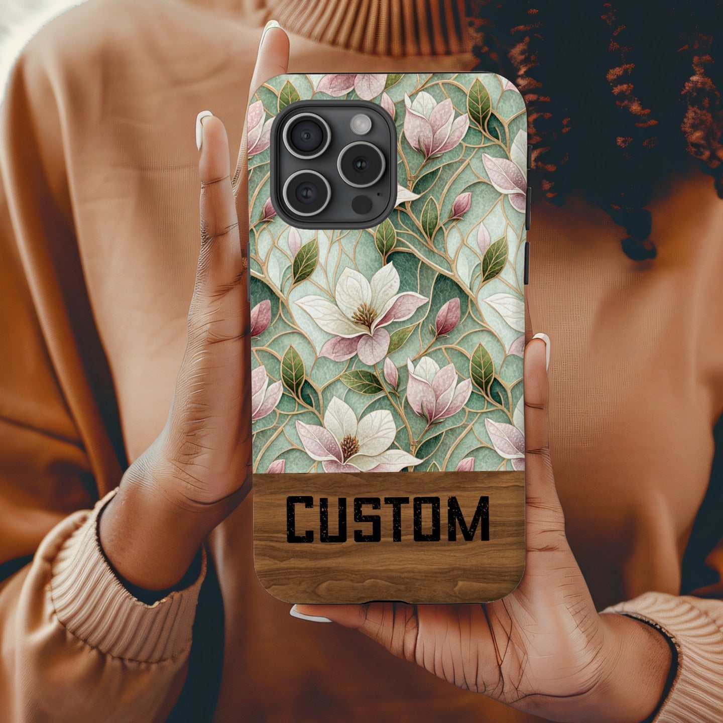 Custom Floral Pattern Case for Personalized Phone