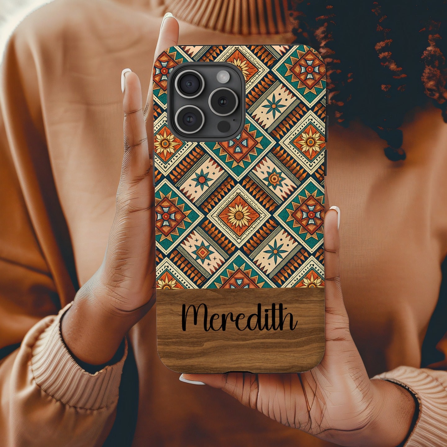 Personalized Ethnic Geometric Pattern Phone Case