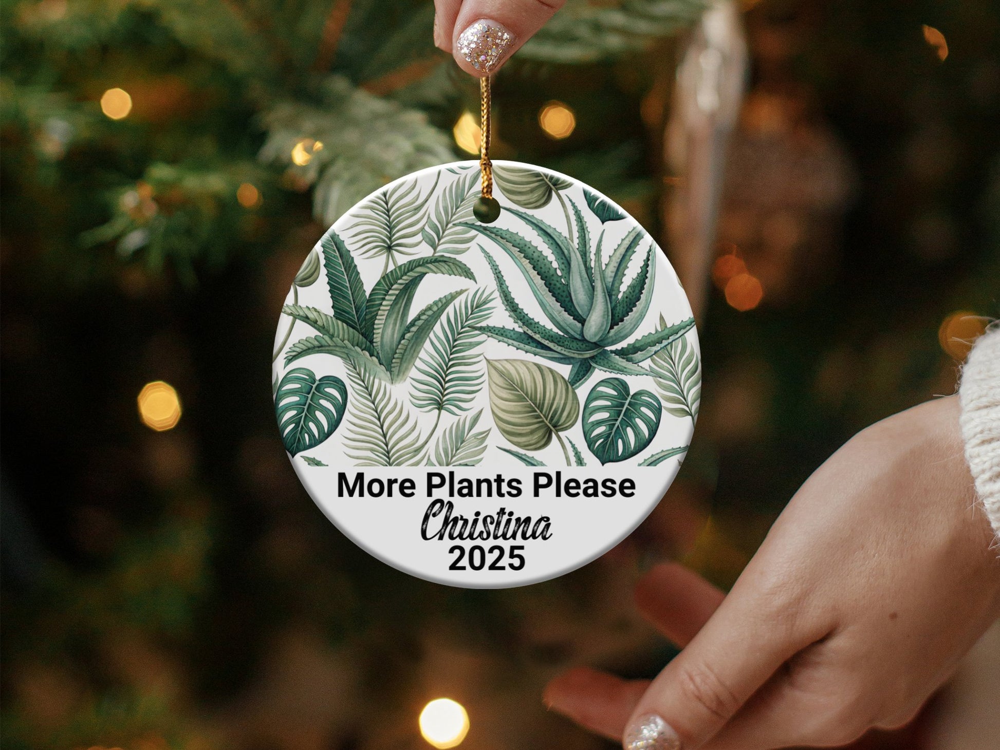 More Plants Please Personalized Ornament product type