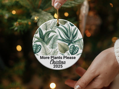 More Plants Please Personalized Ornament product type