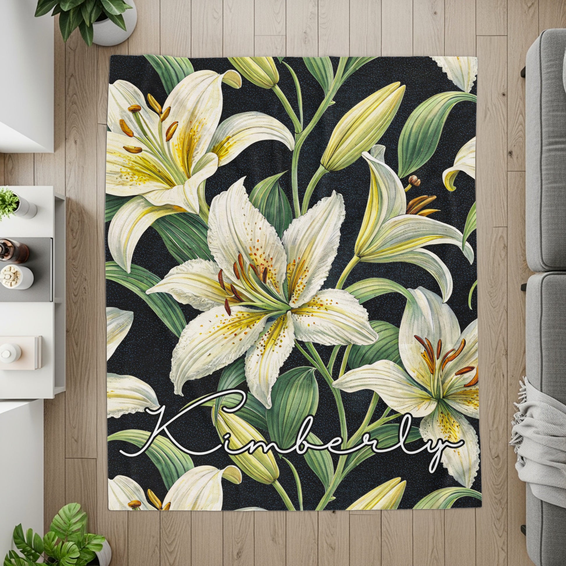 Kimberly Personalized Floral Pattern Rug for Home Decor