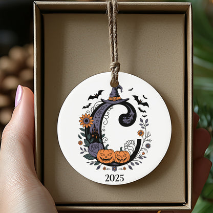 Halloween Letter C Pumpkin Ornament 2025 product type