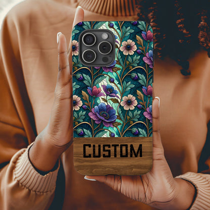 Personalized Floral Pattern Custom Phone Case