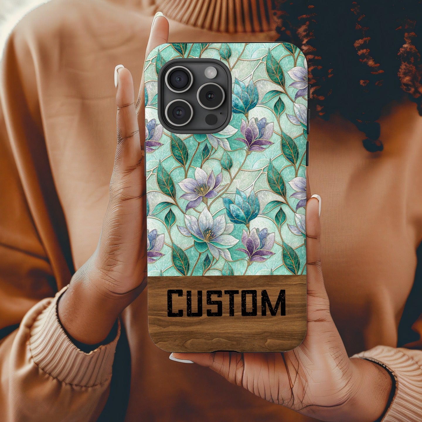 Custom Floral Design Protective Phone Case