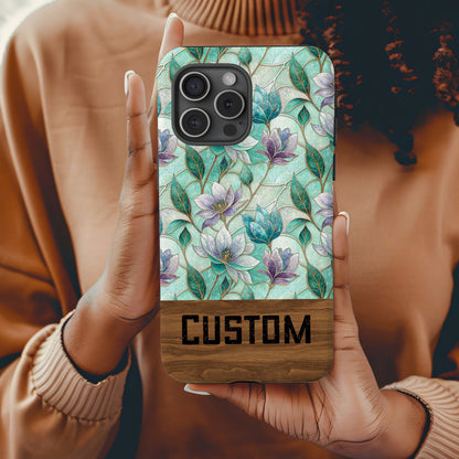 Custom Floral Design Protective Phone Case