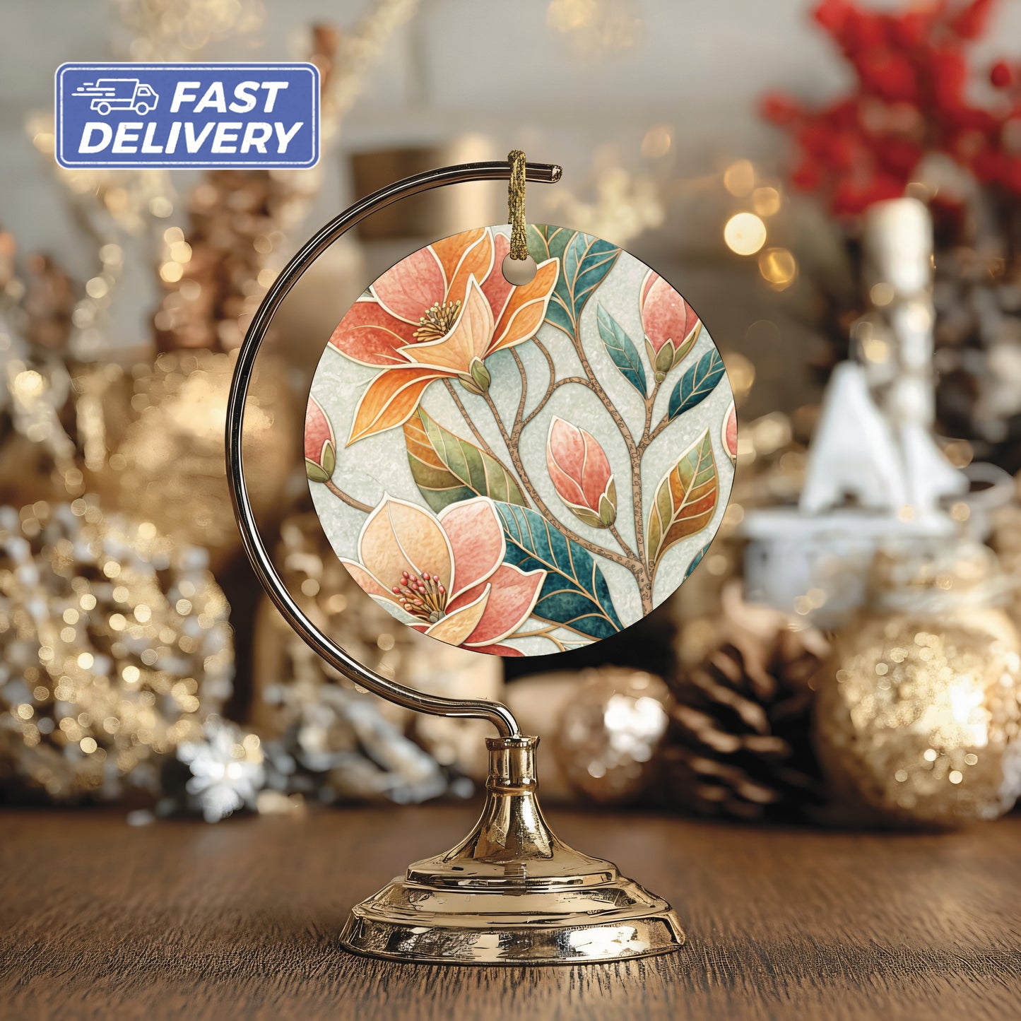 Fast Delivery Round Floral Ornament Decoration