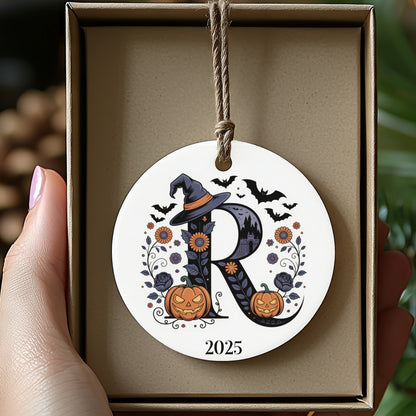 Personalized Halloween Witch Initial Ornament product