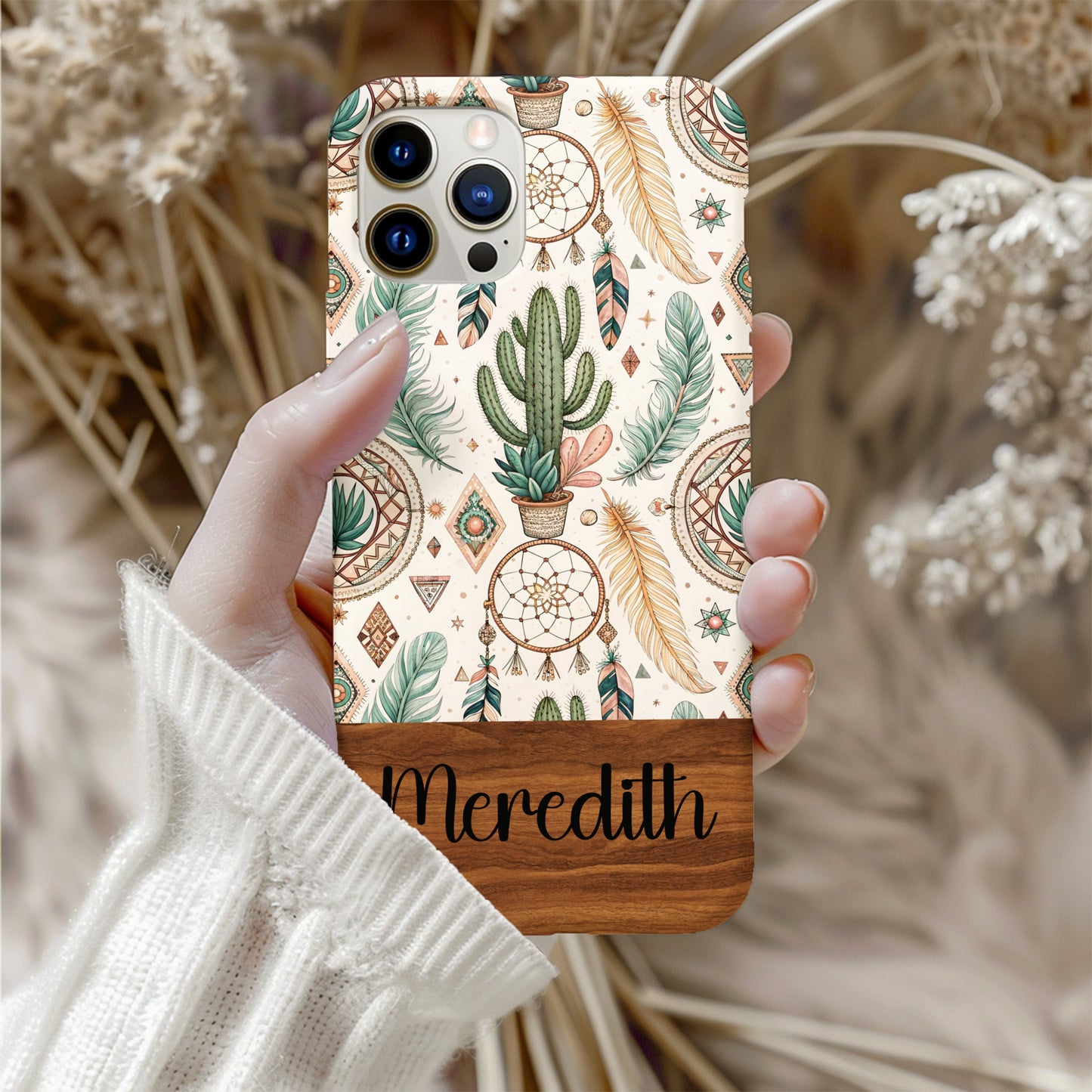 Dreamcatcher and Desert Patterns Custom Phone Case - Walk Greener