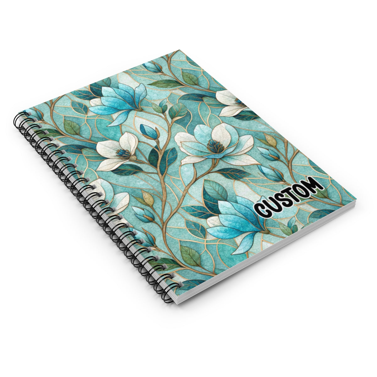 Custom Floral Design Spiral Bound Notebook