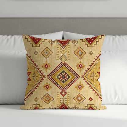 Geometric Tribal Pattern in Earth Tones Pillows & Pillow Cases - Walk Greener