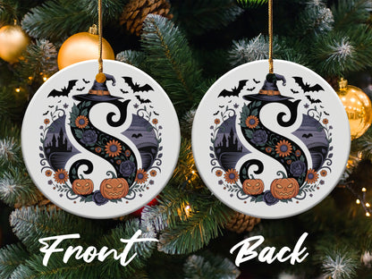 Halloween Initial S Christmas Tree Ornament product