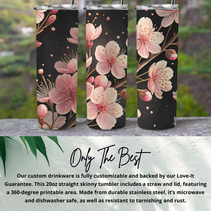 Beautiful Floral Design 20oz Skinny Tumbler Drinkware