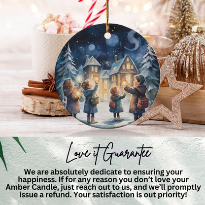 Festive Holiday Scene Ornament Winter Decor product
