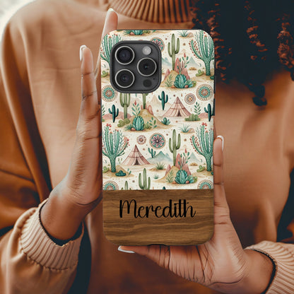 Personalized Cactus Desert Themed Phone Case