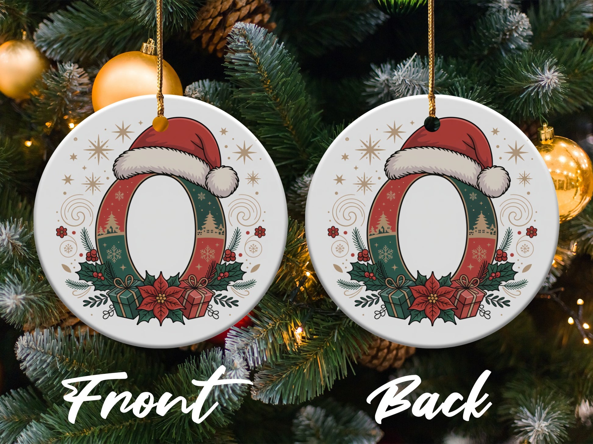 Custom Santa Hat Christmas Ornament Decoration product type