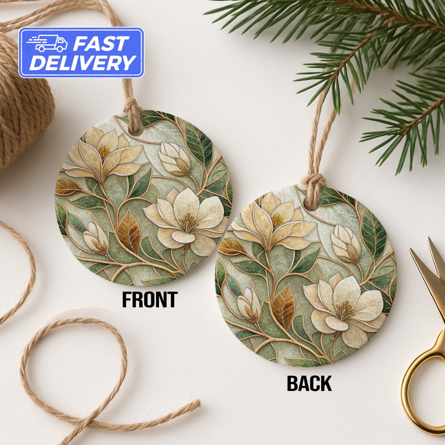 Floral Ornament with Fast Delivery Christmas Decor
