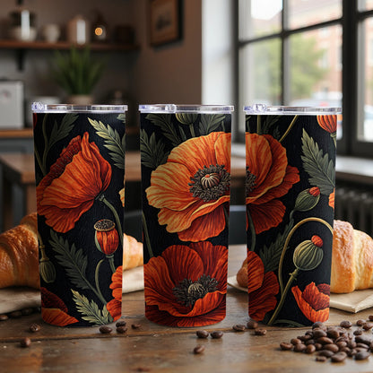 Vibrant Floral Print Insulated Travel Tumbler Product