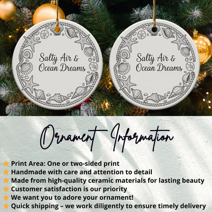Salty Air Ocean Dreams Holiday Ornament product
