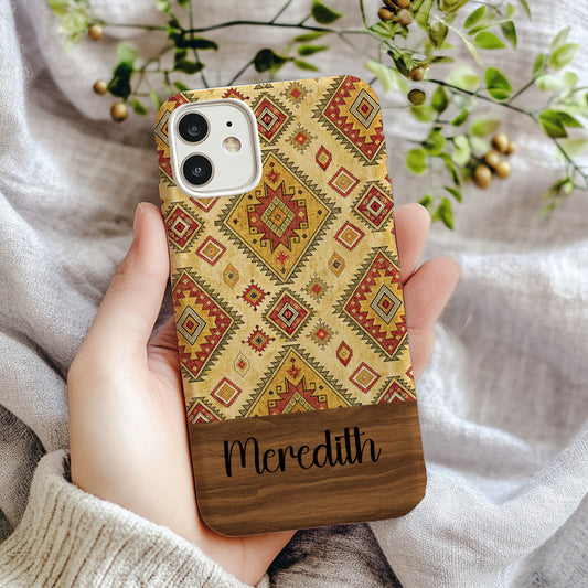 Personalized Geometric Pattern Custom Name Phone Case