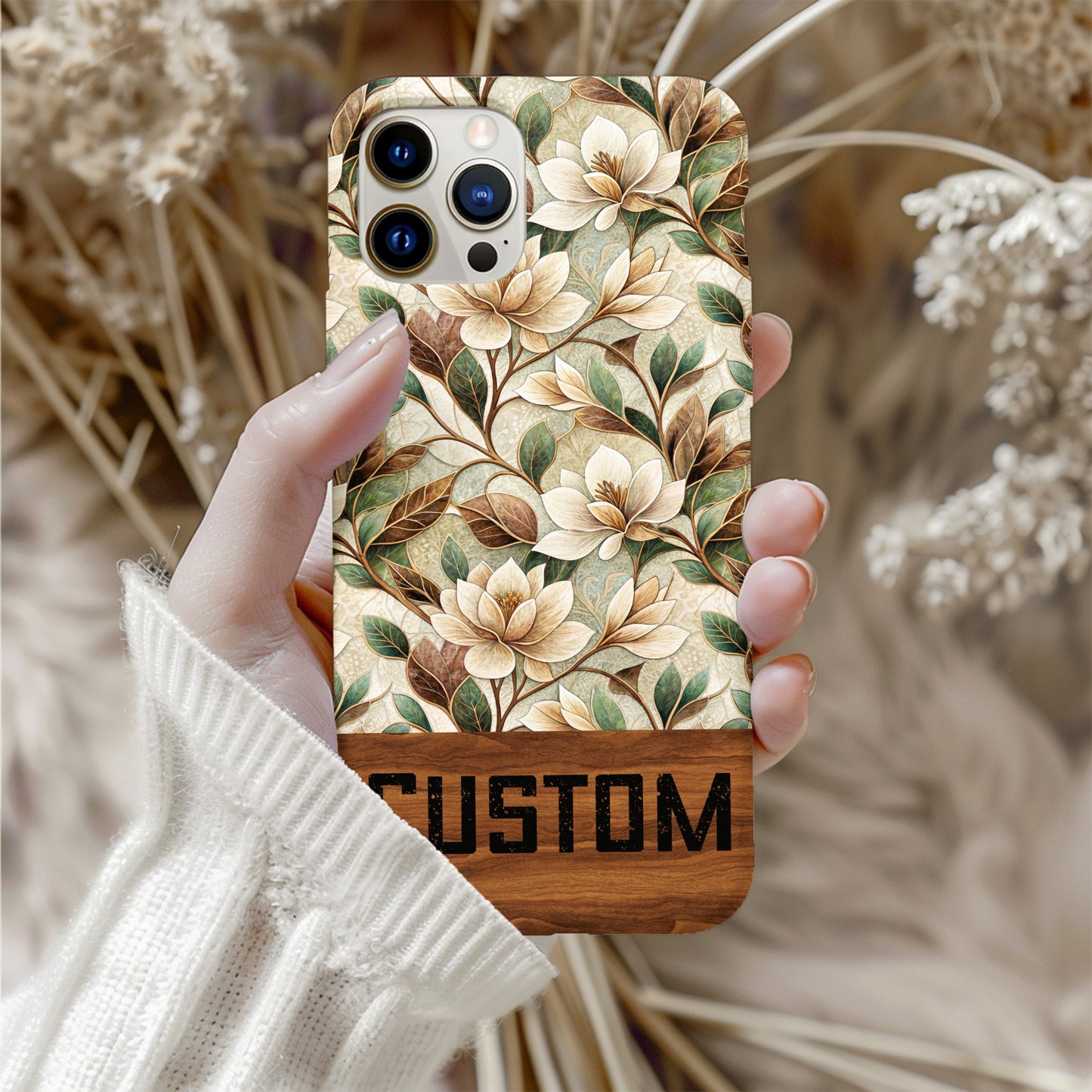 Custom Floral Pattern Phone Case for Personalized Style