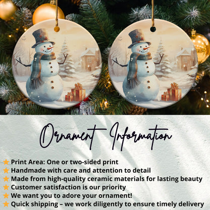 Festive Snowman Holiday Ornament Home Decor product type