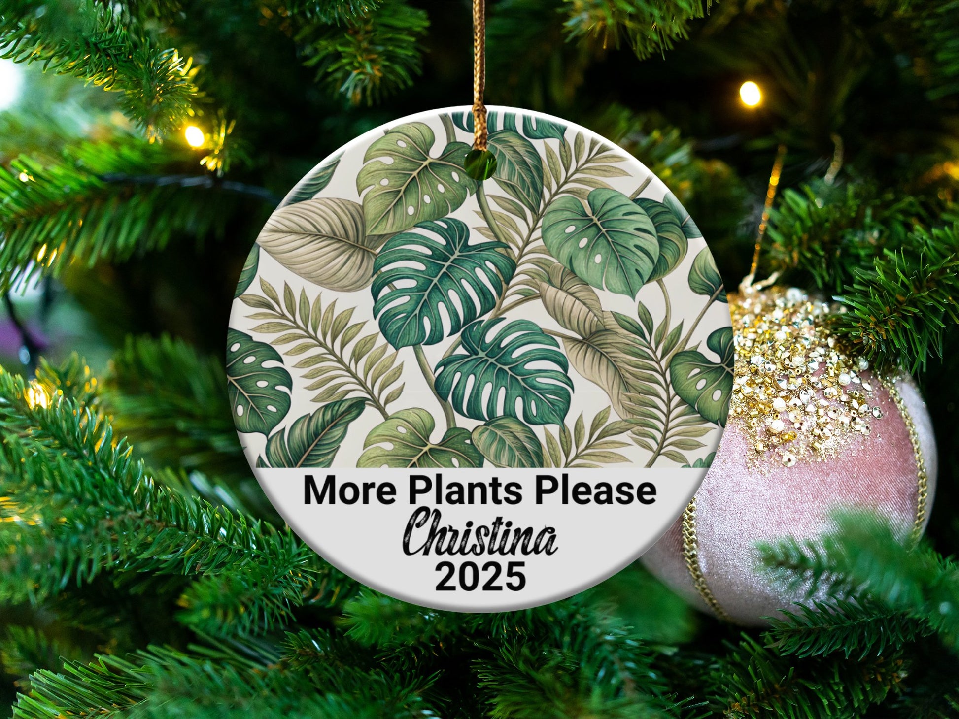 More Plants Please Custom Christmas Ornament product