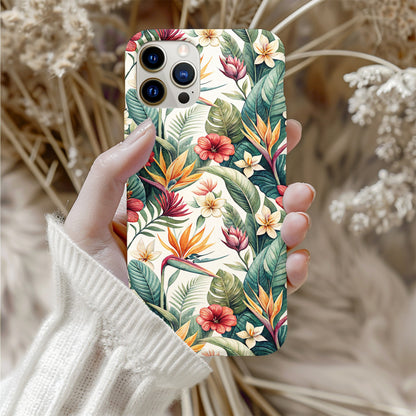 Tropical Floral Pattern Phone Case for iPhone