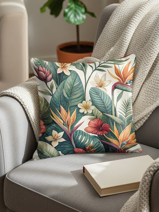 Tropical Botanical Print Decorative Pillow product