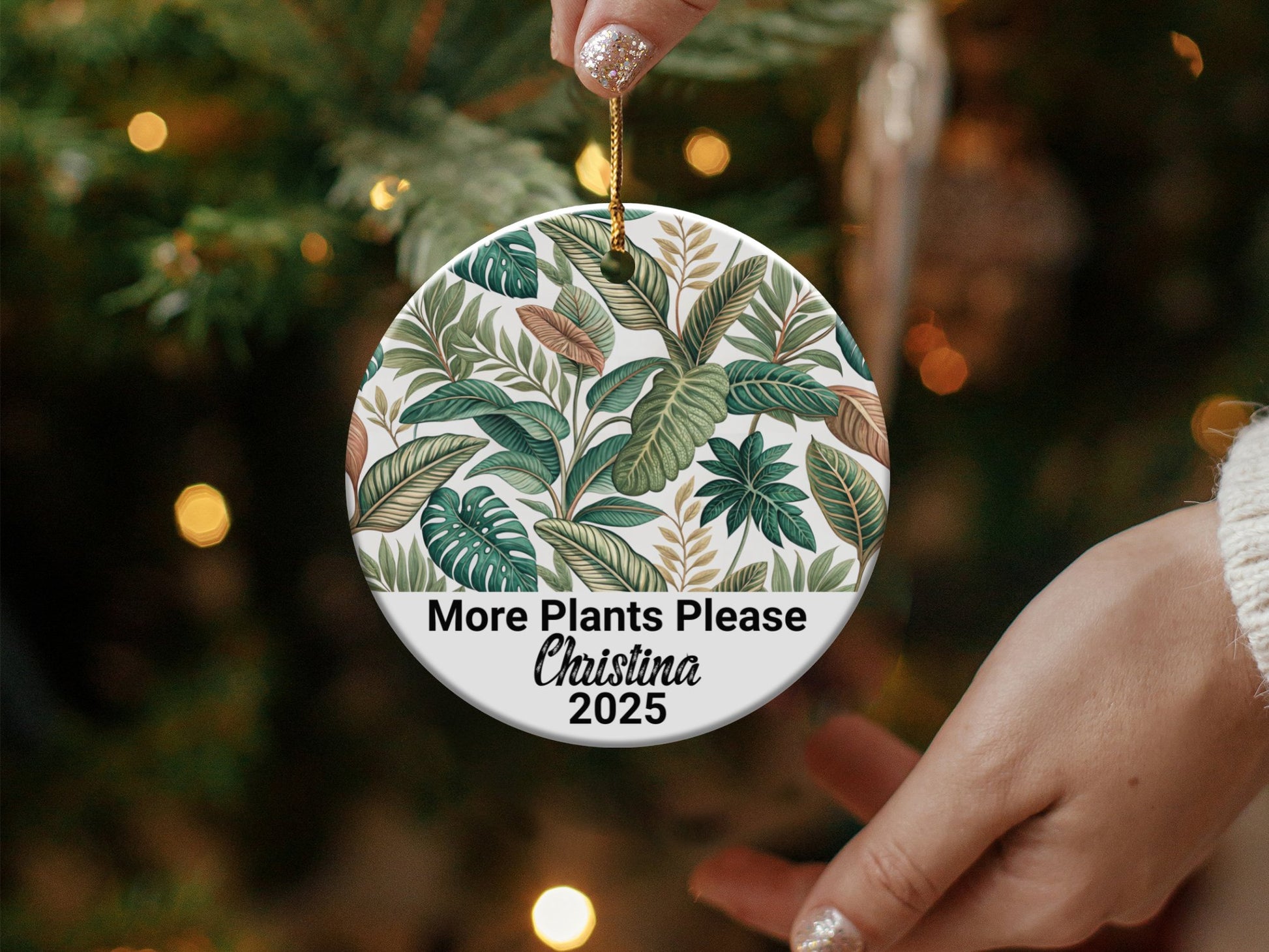 More Plants Please Personalized Christmas Ornament product