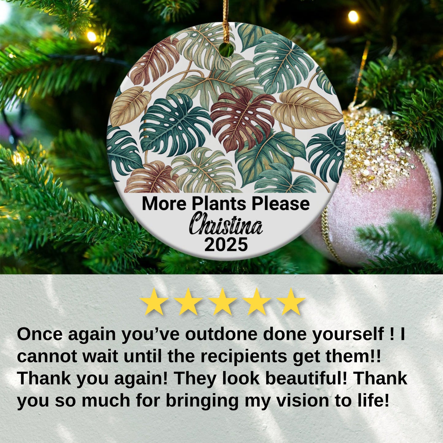 More Plants Please Customized Ornament product