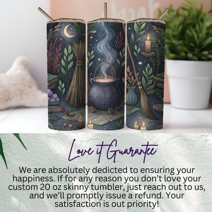 Enchanting 20 oz Skinny Tumbler with Nature Artwork