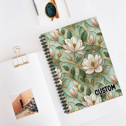 Floral Design Custom Spiral Notebook