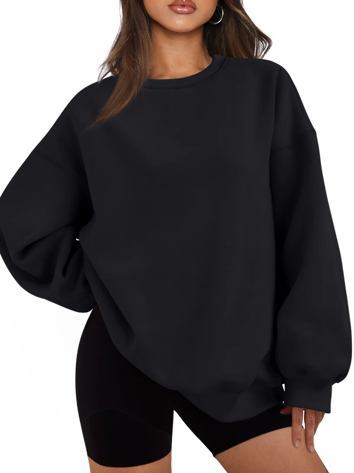 SUNBS Oversized Sweatshirts for Women Crewneck Y2K Sweaters Casual Tops Comfy Fall Fashion Pullover Outfits Winter Clothes 2025