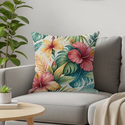 Tropical Watercolor Flower Pattern Design Pillows & Pillow Cases - Walk Greener