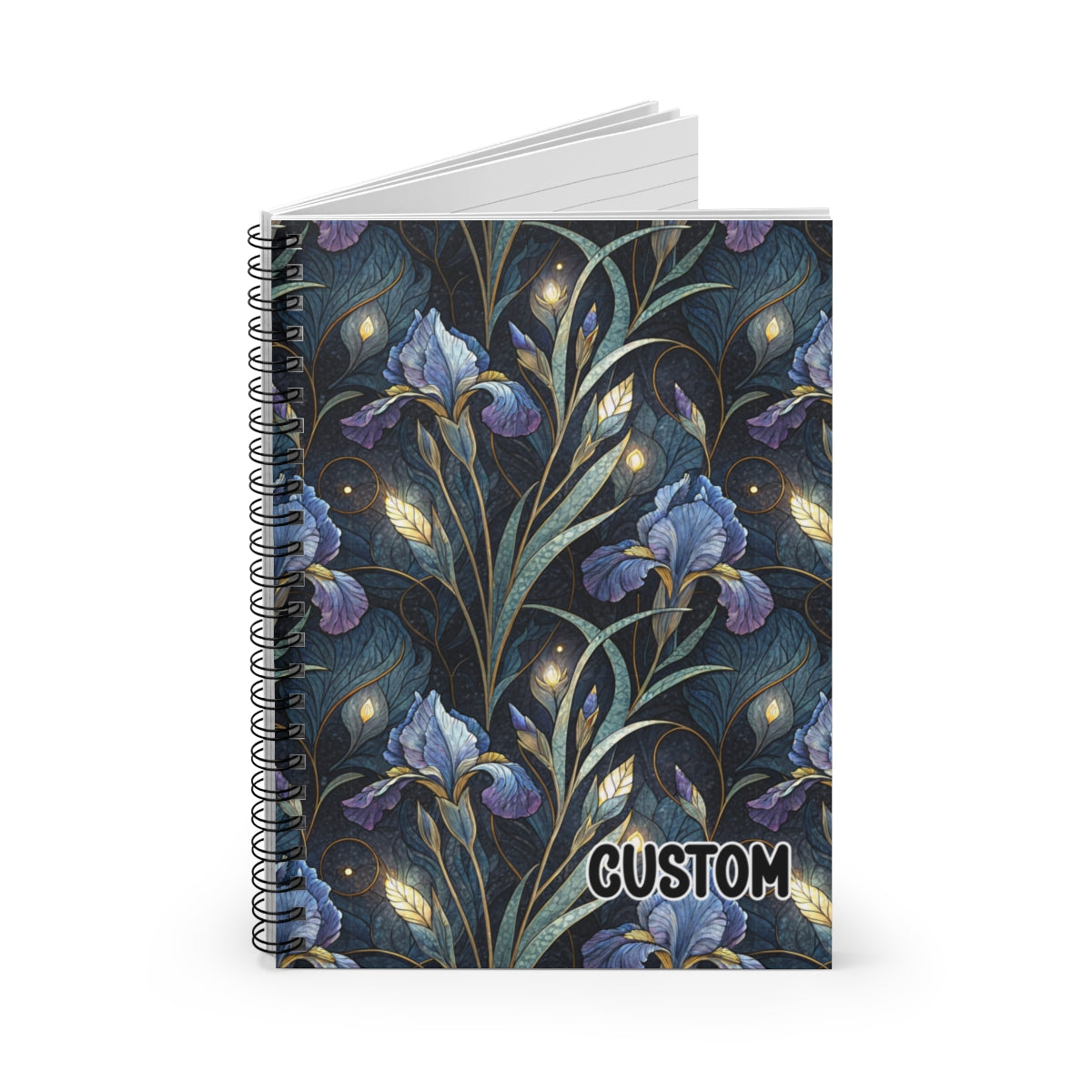 Custom Floral Design Spiral Bound Notebook