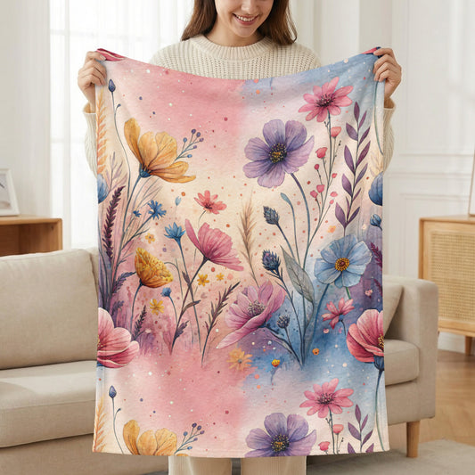 Watercolor Wildflower Garden Floral Pattern Design - Walk Greener