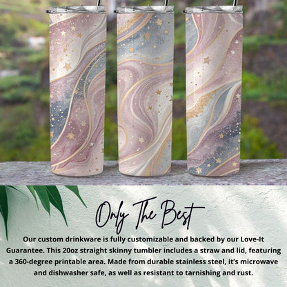 Customizable 20oz Straight Skinny Tumbler with Lid
